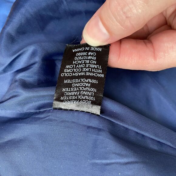 Kerrits Jacket Quilted Puffer Equestrian Horse Coat Zip Blue Youth Medium - Picture 9 of 11